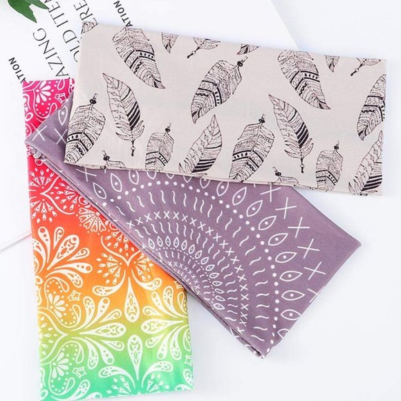 UO 3pc Boho Bandeau Wide Butterfly Floral Headwrap main image 8